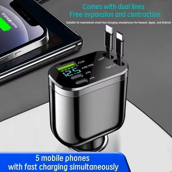 RapidCharge 5-in-1 Car Charger